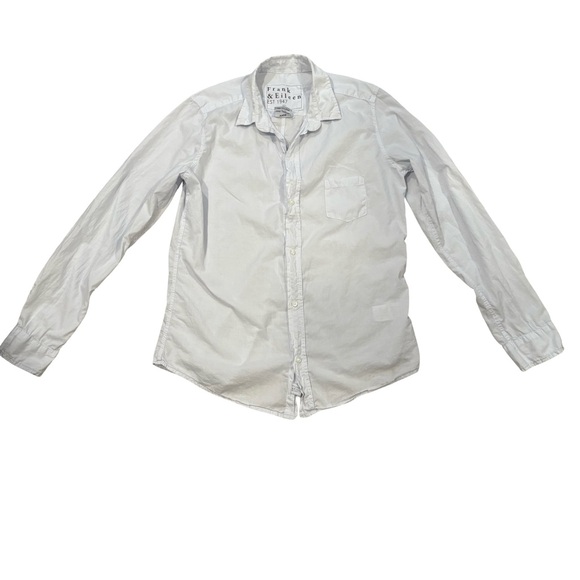 Frank & Eileen Barry Button Up in Shirting Blue, Sz XL - Picture 13 of 15